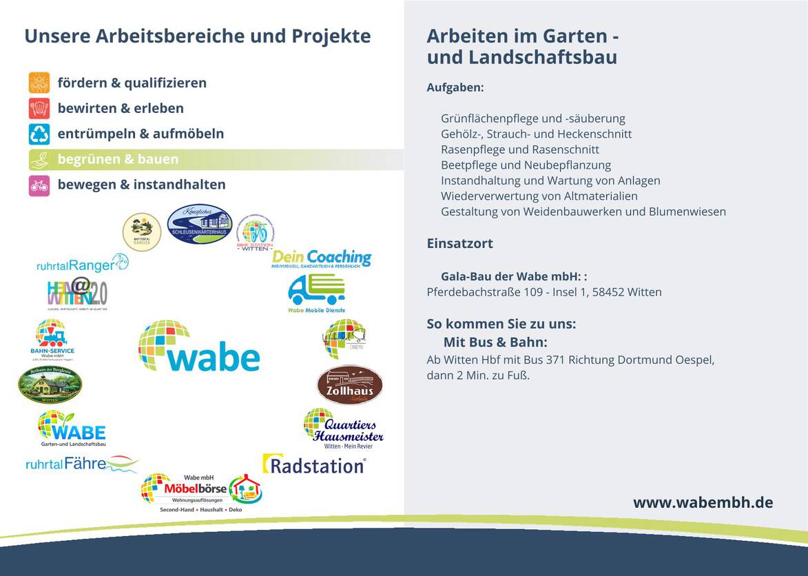 Arbeiten im Garten- und Landschaftsbau 2023 AGH Flyer Gala I