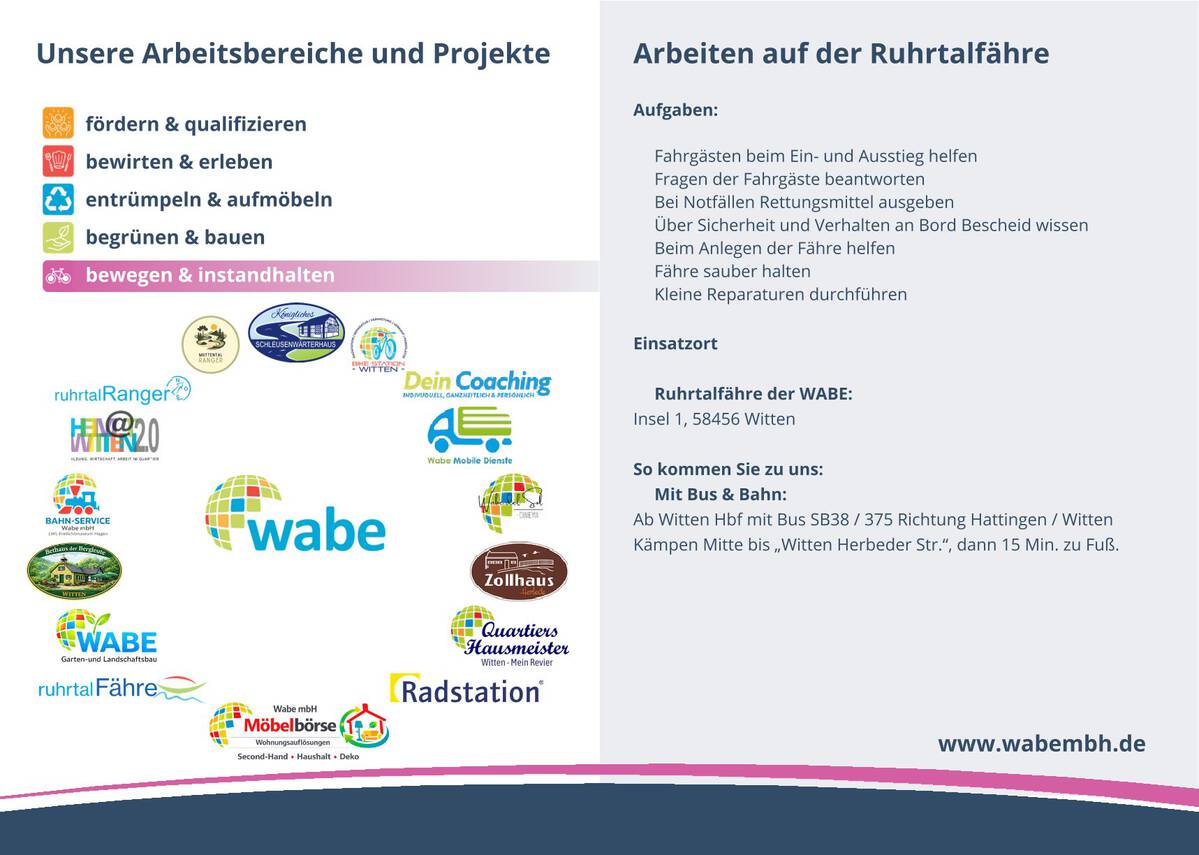Flyer AGH Ruhrtalfähre